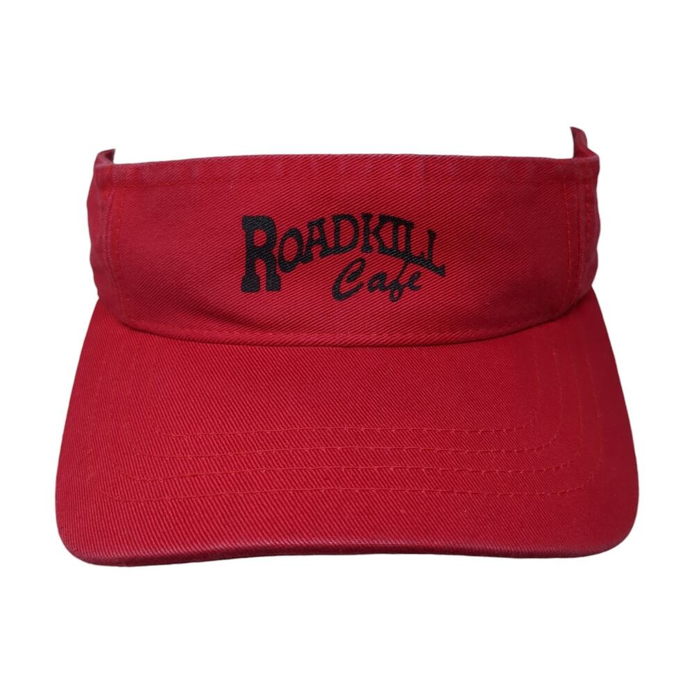 Roadkill Cafe Strapback Sun Visor Cap Red OS Adjustable Alternative Apparel